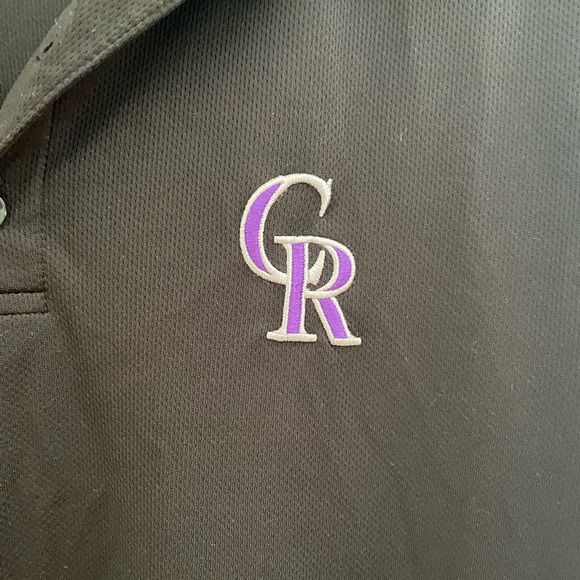 MLB TX3 Large Rockies Baseball Polo Shirt Men’s Large - Picture 3 of 6